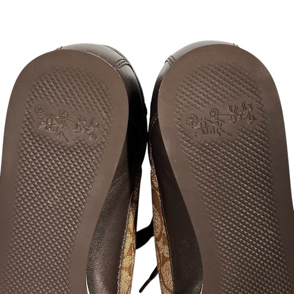 COACH Rebecca Khaki Chestnut Brown Sneakers Shoes Women's Size 8.5 - Picture 13 of 16